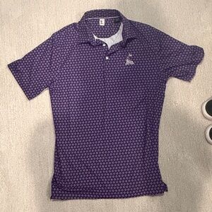 Purple Patterned Polo Shirt